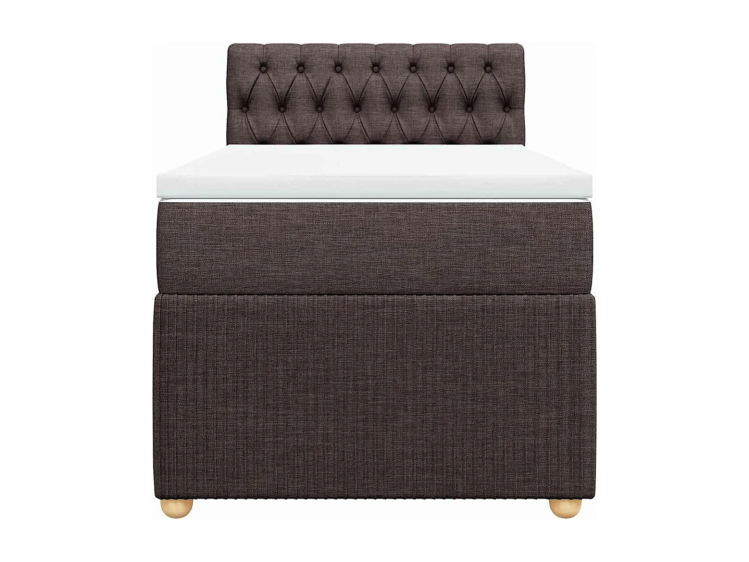 Boxspring met matras stof donkerbruin 80x200 cm