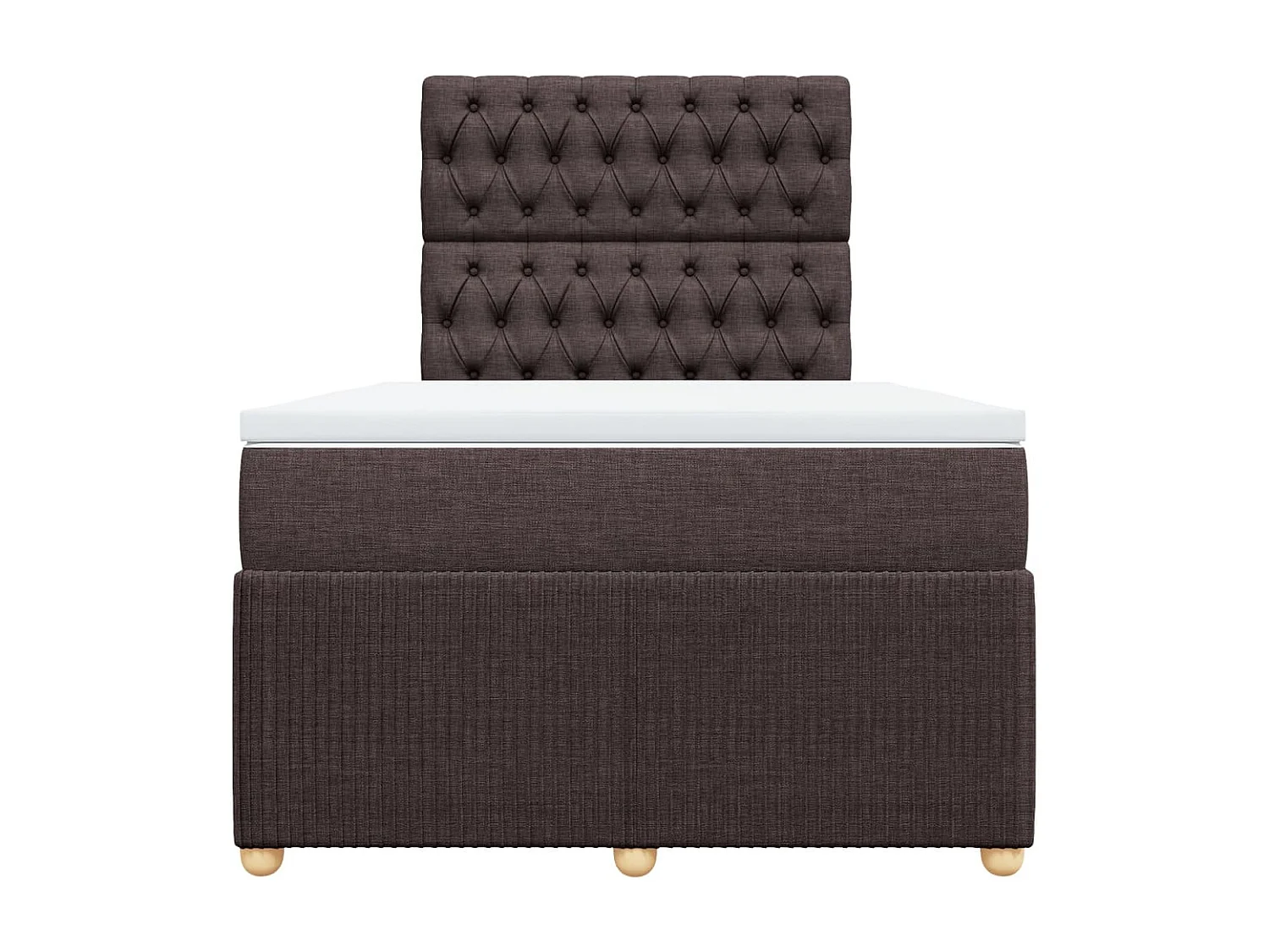 Sommier à lattes de lit avec matelas Marron foncé 120x200 cm