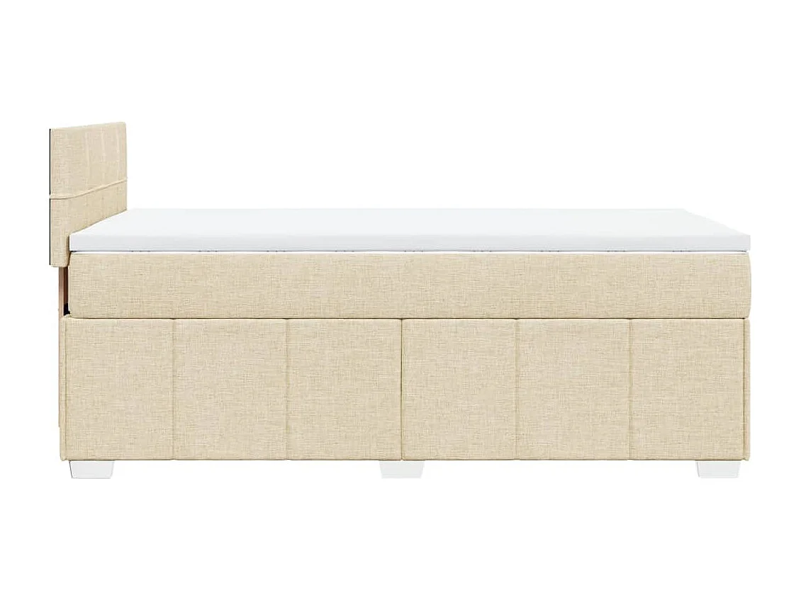 Cama com molas/colchão 80x200 cm tecido cor crème