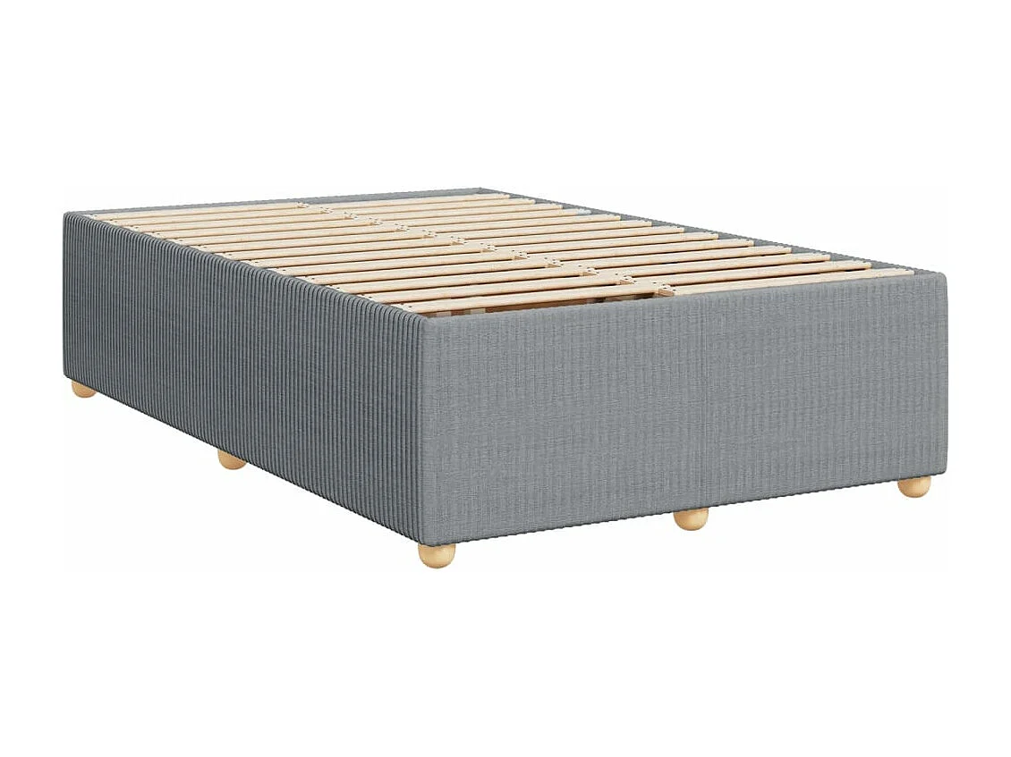 Boxspring met matras stof lichtgrijs 120x190 cm