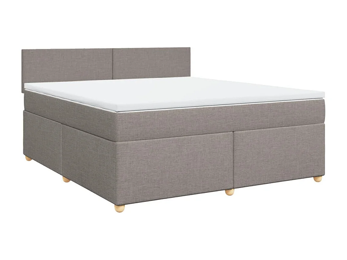 Sommier à lattes de lit avec matelas Taupe 180x200 cm Tissu