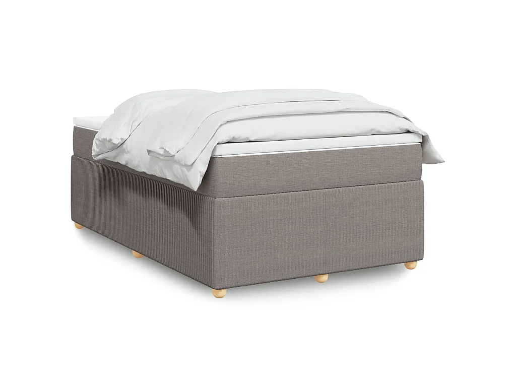 Boxspring met matras stof taupe 120x200 cm