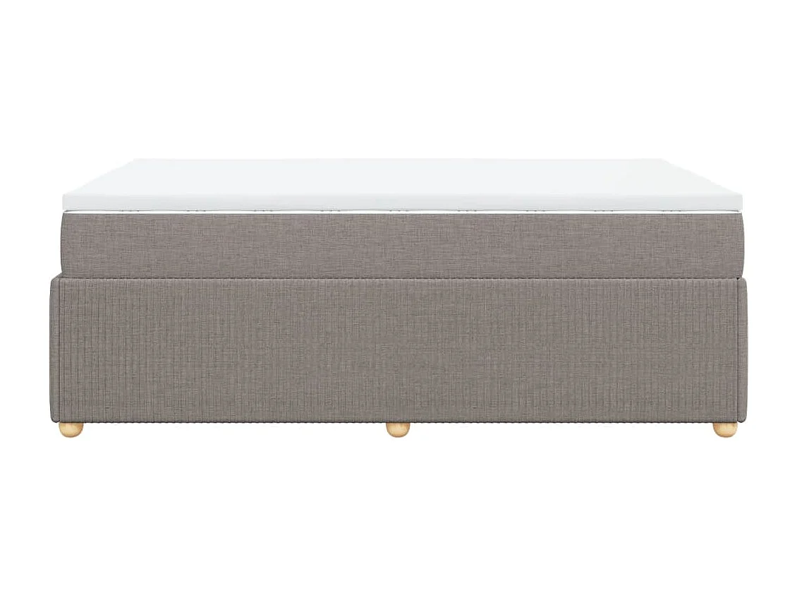 Boxspring met matras stof taupe 120x200 cm