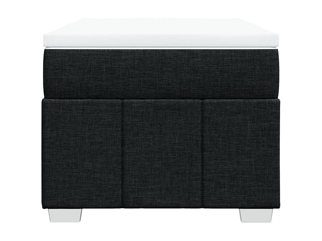 Sommier à lattes de lit avec matelas Noir 100x200 cm Tissu