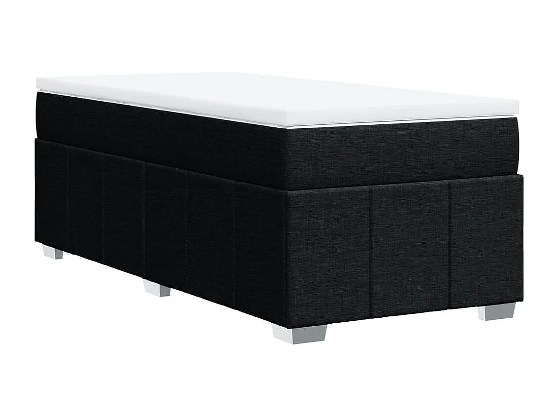Sommier à lattes de lit avec matelas Noir 100x200 cm Tissu