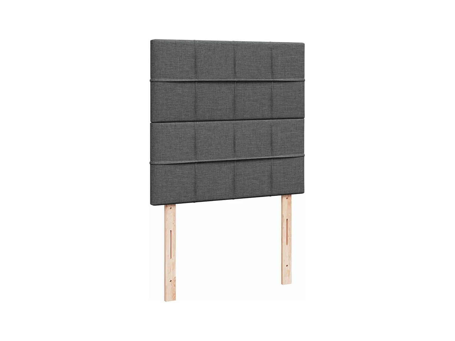 Sommier à lattes de lit avec matelas Gris foncé 80x200 cm Tissu