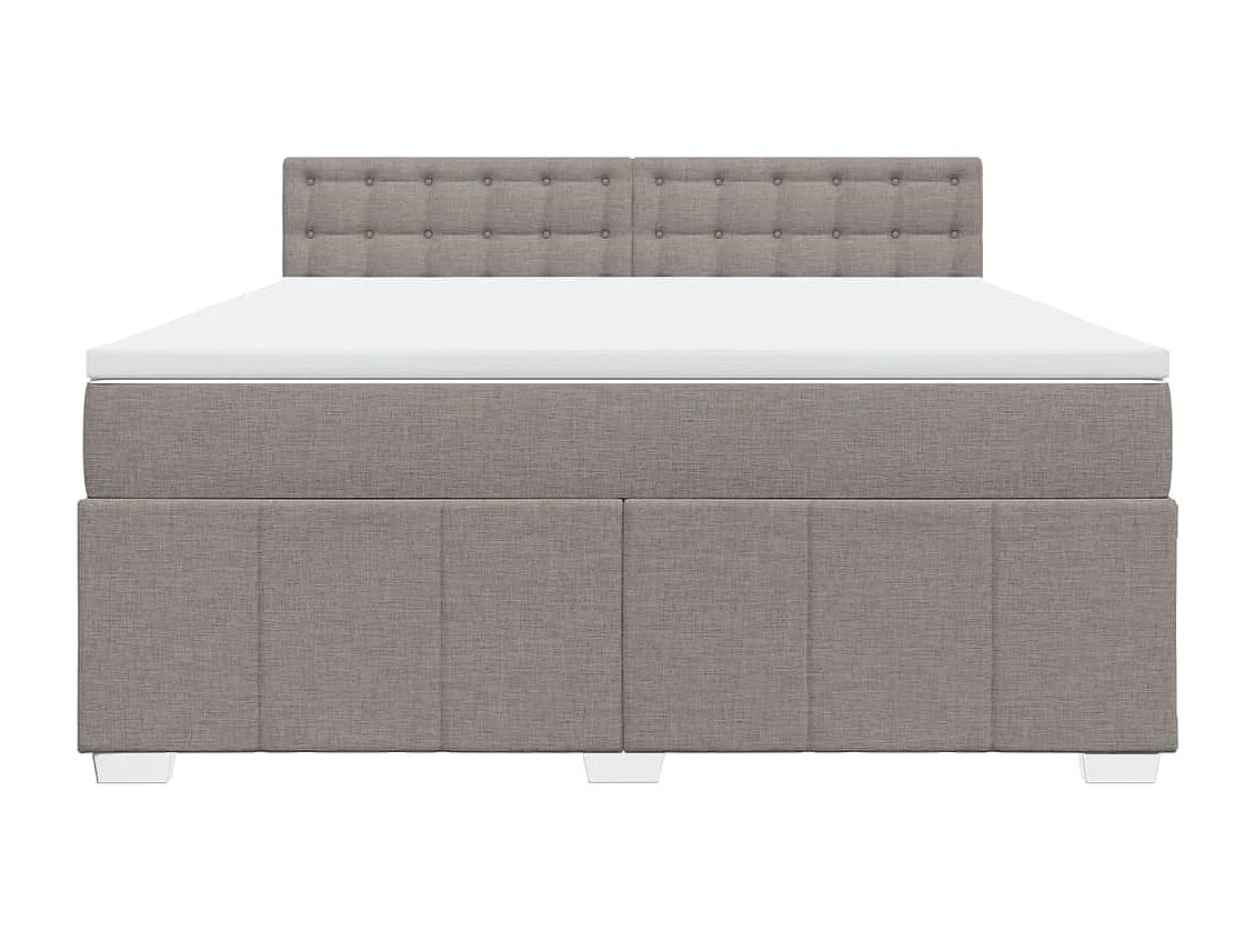 Boxspring met matras stof taupe 180x200 cm