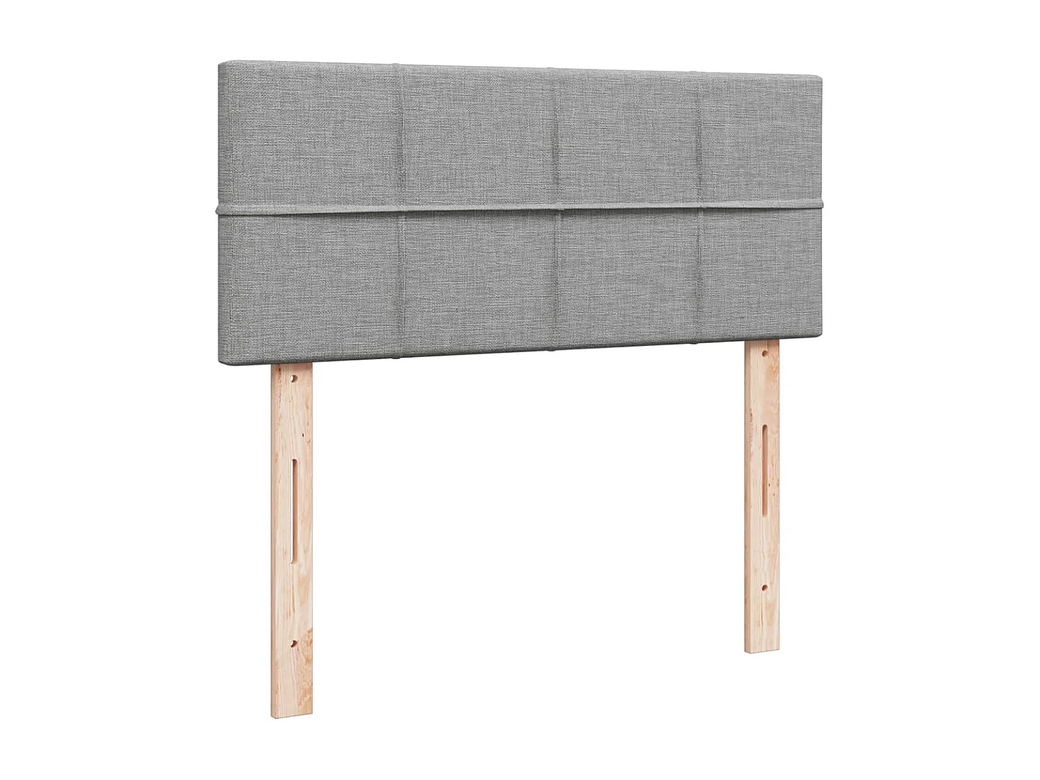 Sommier à lattes de lit et matelas gris clair 120x190 cm tissu