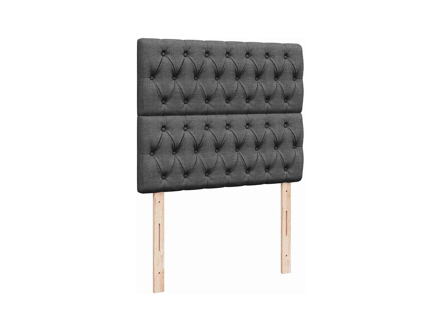 Sommier à lattes de lit avec matelas gris foncé 120x190cm tissu