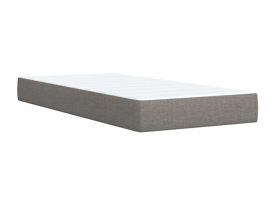 Sommier à lattes de lit avec matelas Taupe 90x200 cm Tissu