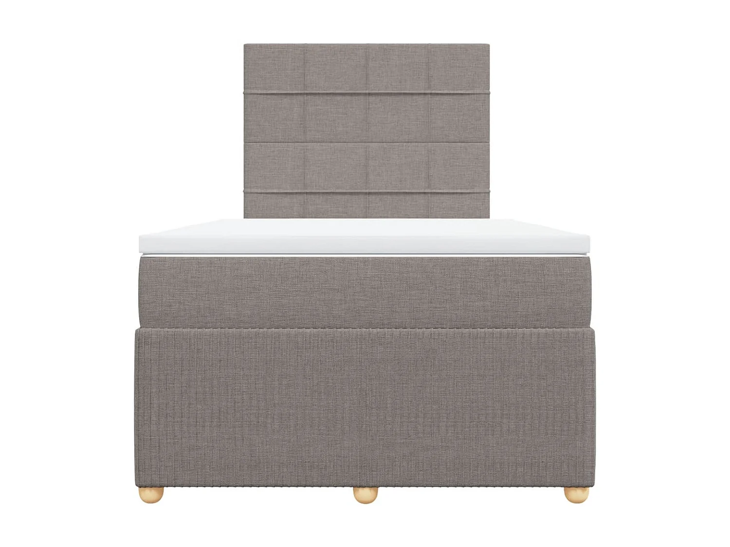 Boxspring met matras stof taupe 120x190 cm