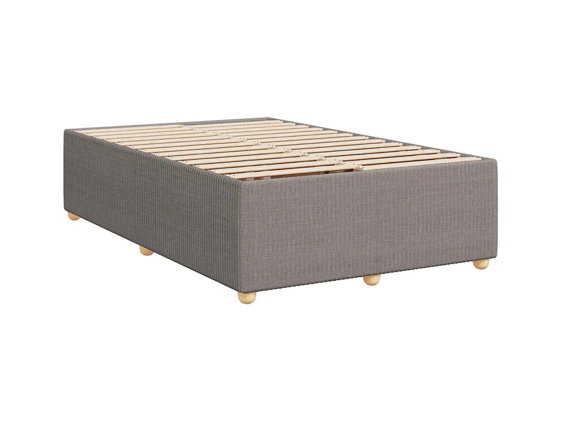 Sommier à lattes de lit avec matelas taupe 120x190 cm tissu