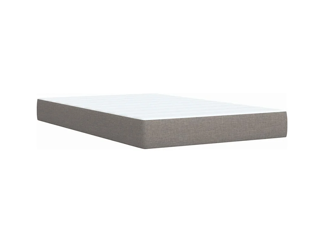 Cama boxspring c/ colchão 120x190cm tecido castanho-acinzentado