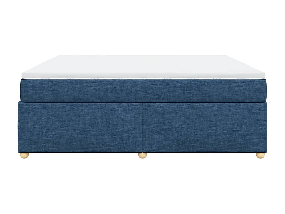 Sommier à lattes de lit avec matelas Bleu 200x200 cm Tissu
