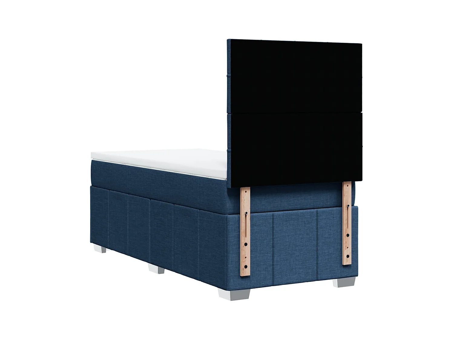 Cama com molas/colchão 100x200 cm tecido azul