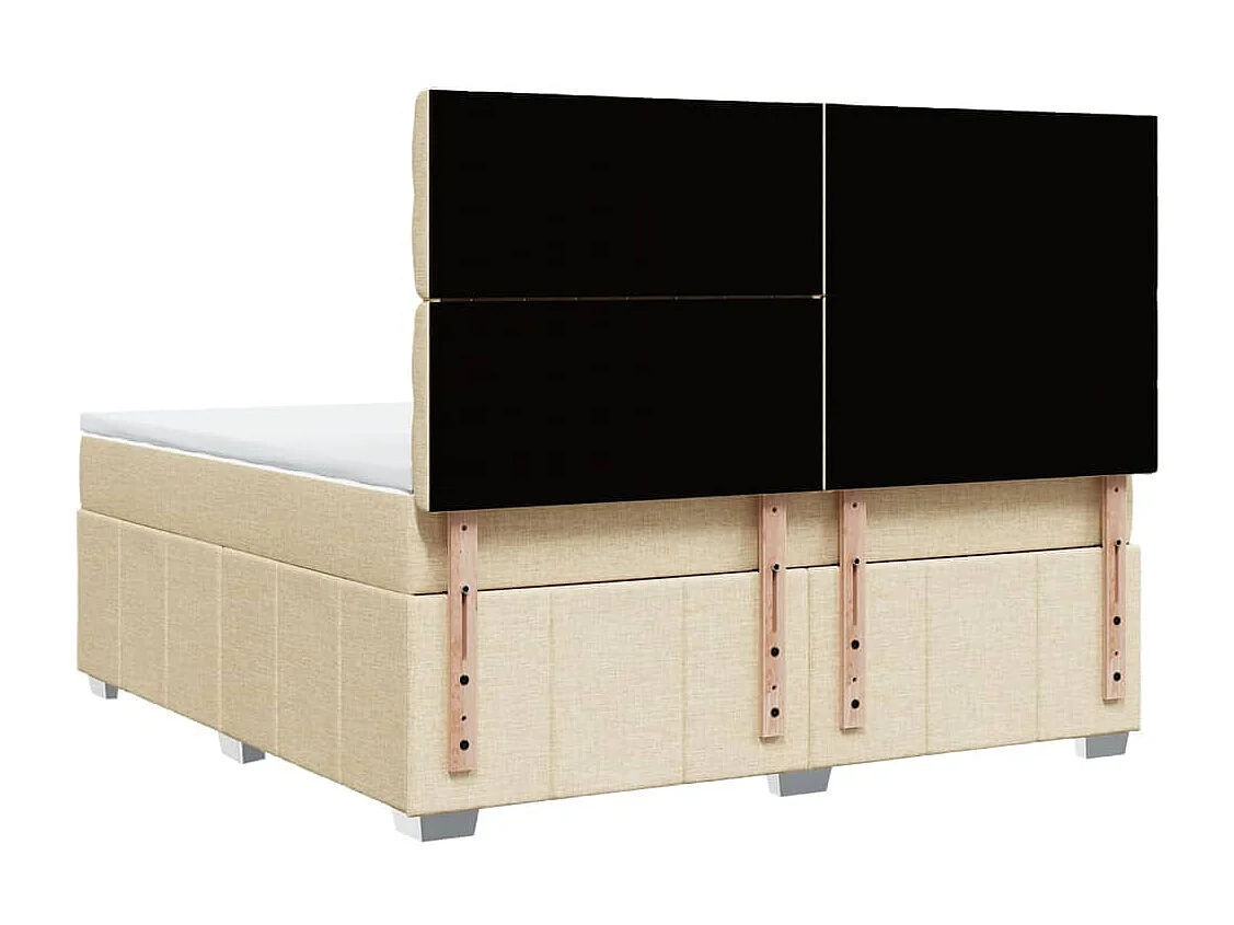 Cama com molas/colchão 180x200 cm tecido cor creme