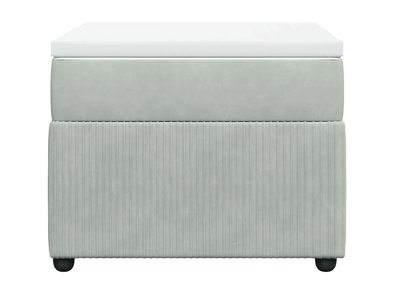 Boxspring met matras fluweel lichtgrijs 90x190 cm