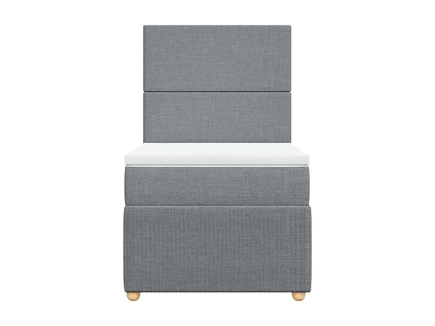 Sommier à lattes de lit avec matelas Gris clair 100x200cm Tissu