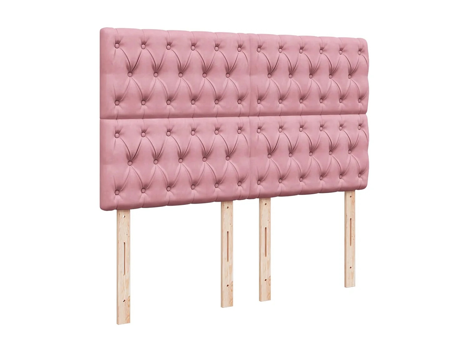 Cama box spring con colchón terciopelo rosa 140x200 cm