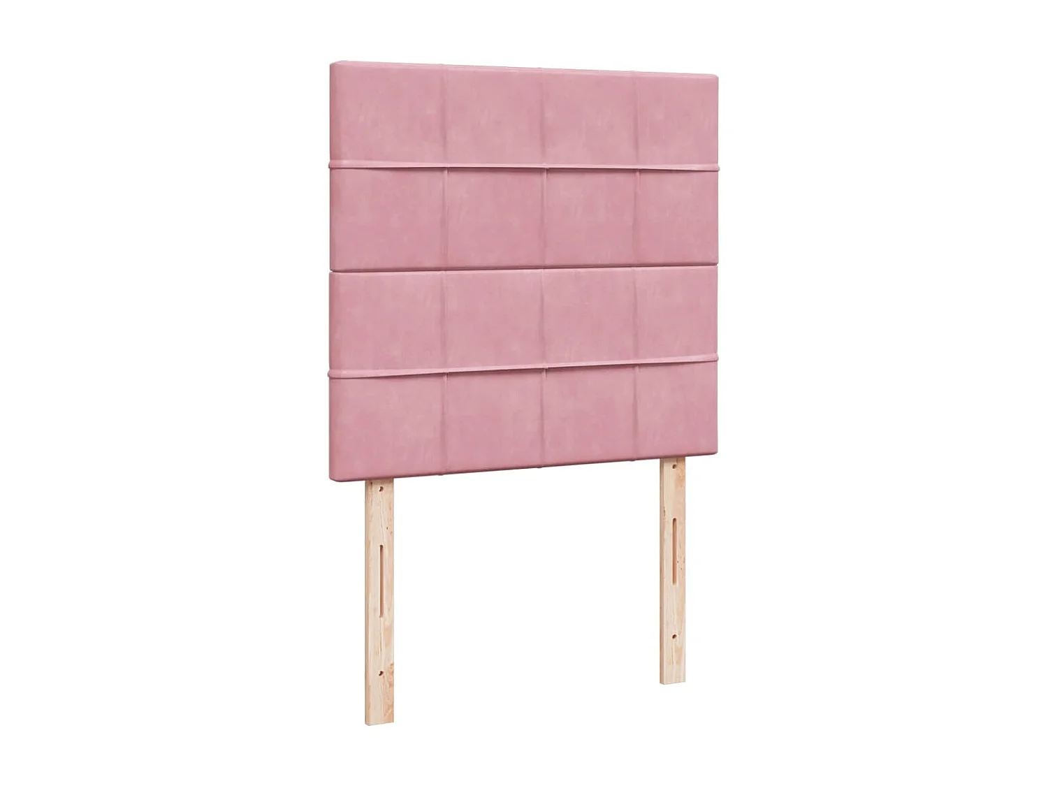 Cama box spring con colchón terciopelo rosa 90x200 cm