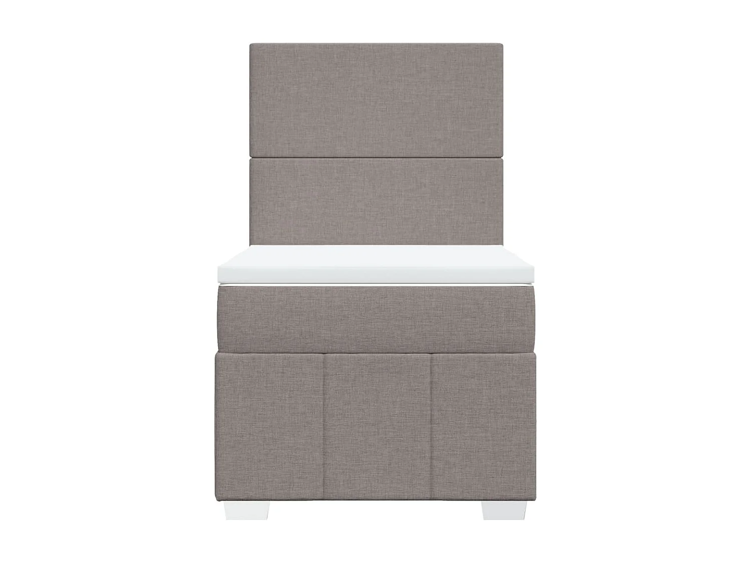 Sommier à lattes de lit avec matelas Taupe 100x200 cm Tissu
