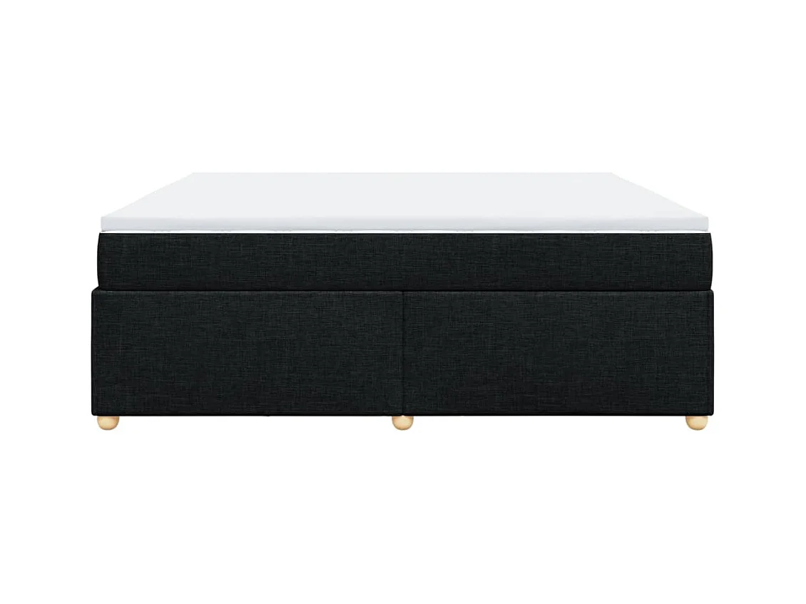 Boxspring met matras stof zwart 200x200 cm