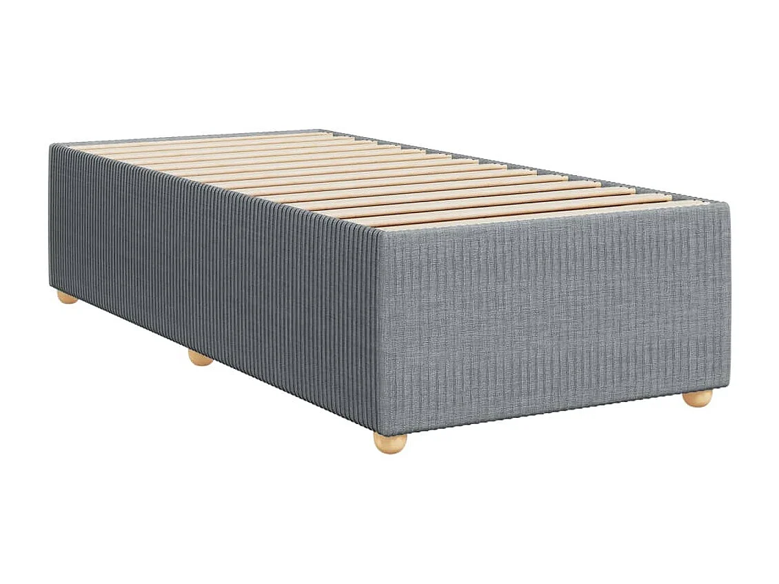 Sommier à lattes de lit avec matelas Gris clair 100x200cm Tissu