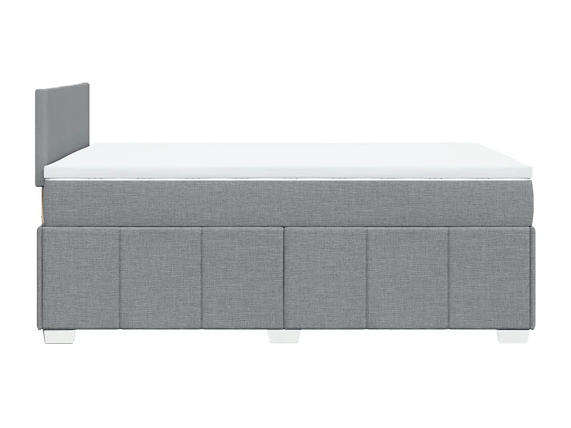 Sommier à lattes de lit avec matelas Gris clair 120x200cm Tissu