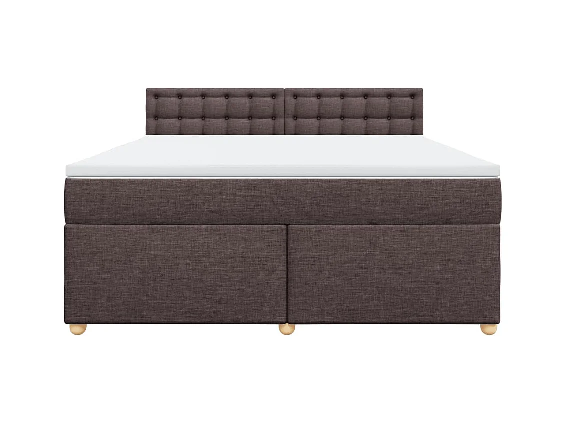 Sommier à lattes de lit avec matelas Marron foncé 180x200 cm