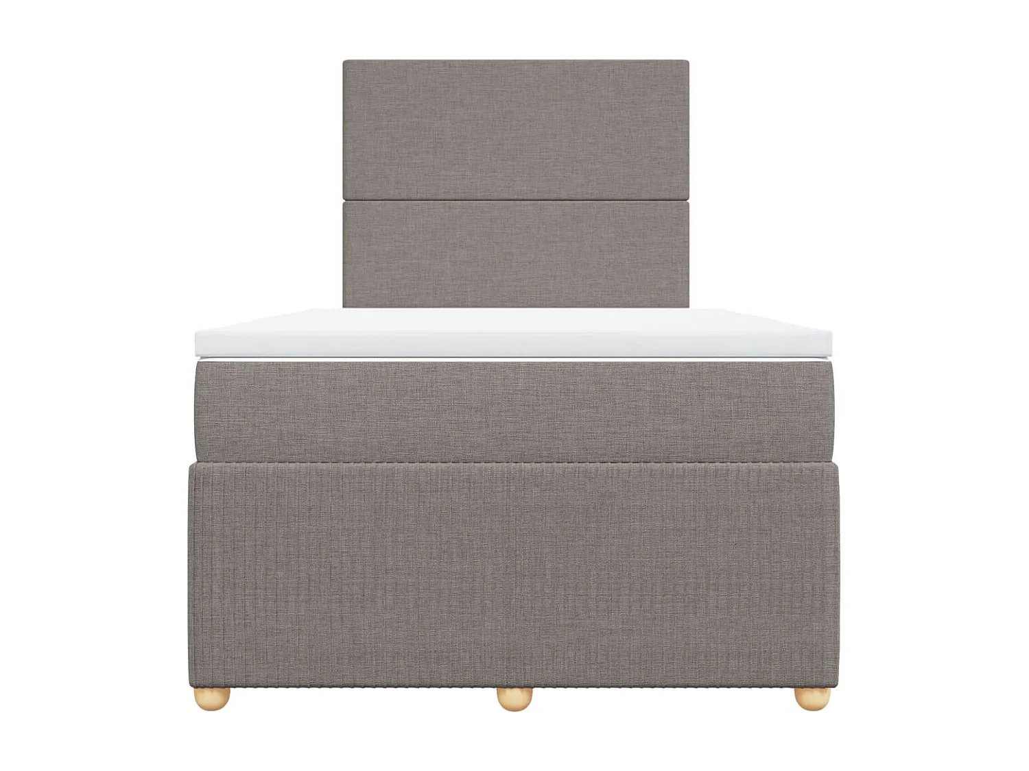 Sommier à lattes de lit avec matelas taupe 120x190 cm tissu