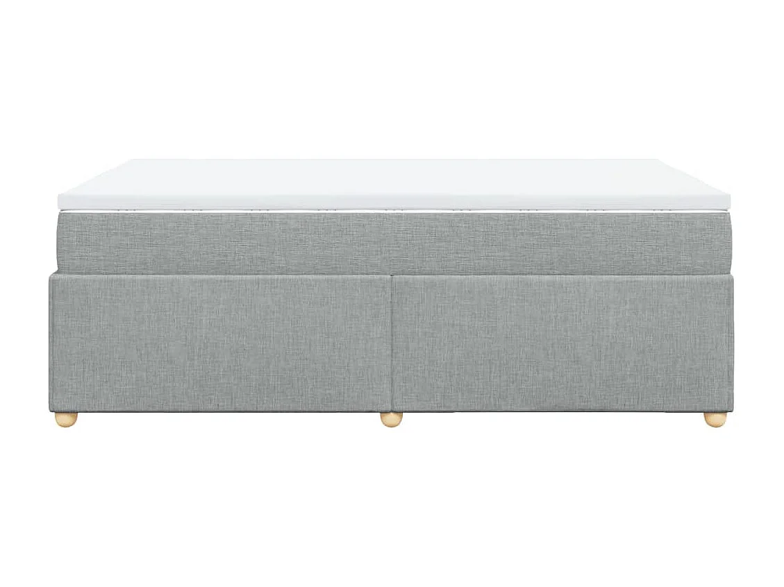 Sommier à lattes de lit et matelas gris clair 120x190 cm tissu