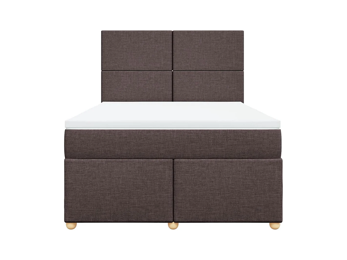Sommier à lattes de lit avec matelas Marron foncé 160x200 cm