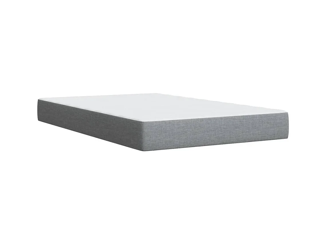 Cama boxspring com colchão 120x190 cm tecido cinzento-claro