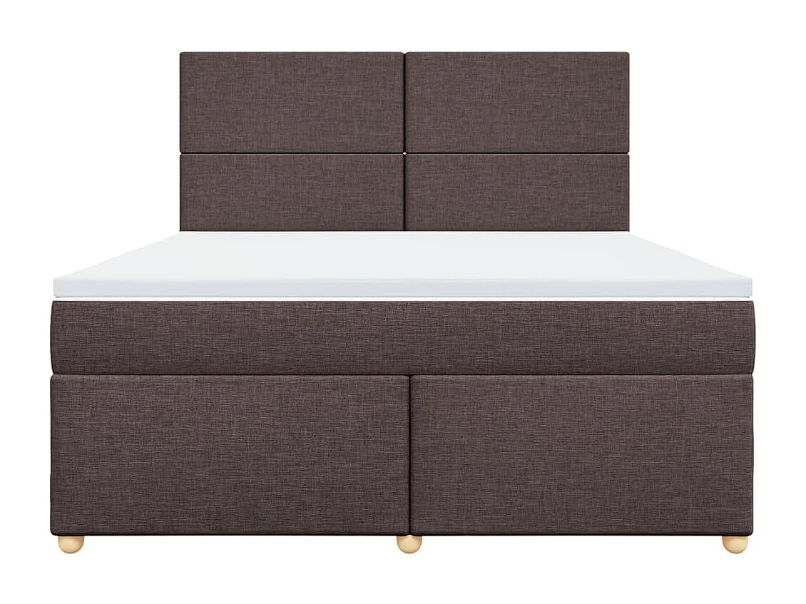 Sommier à lattes de lit avec matelas Marron foncé 180x200 cm