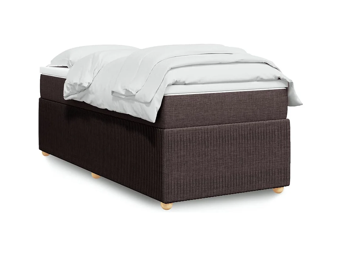 Sommier à lattes de lit avec matelas Marron foncé 90x200 cm