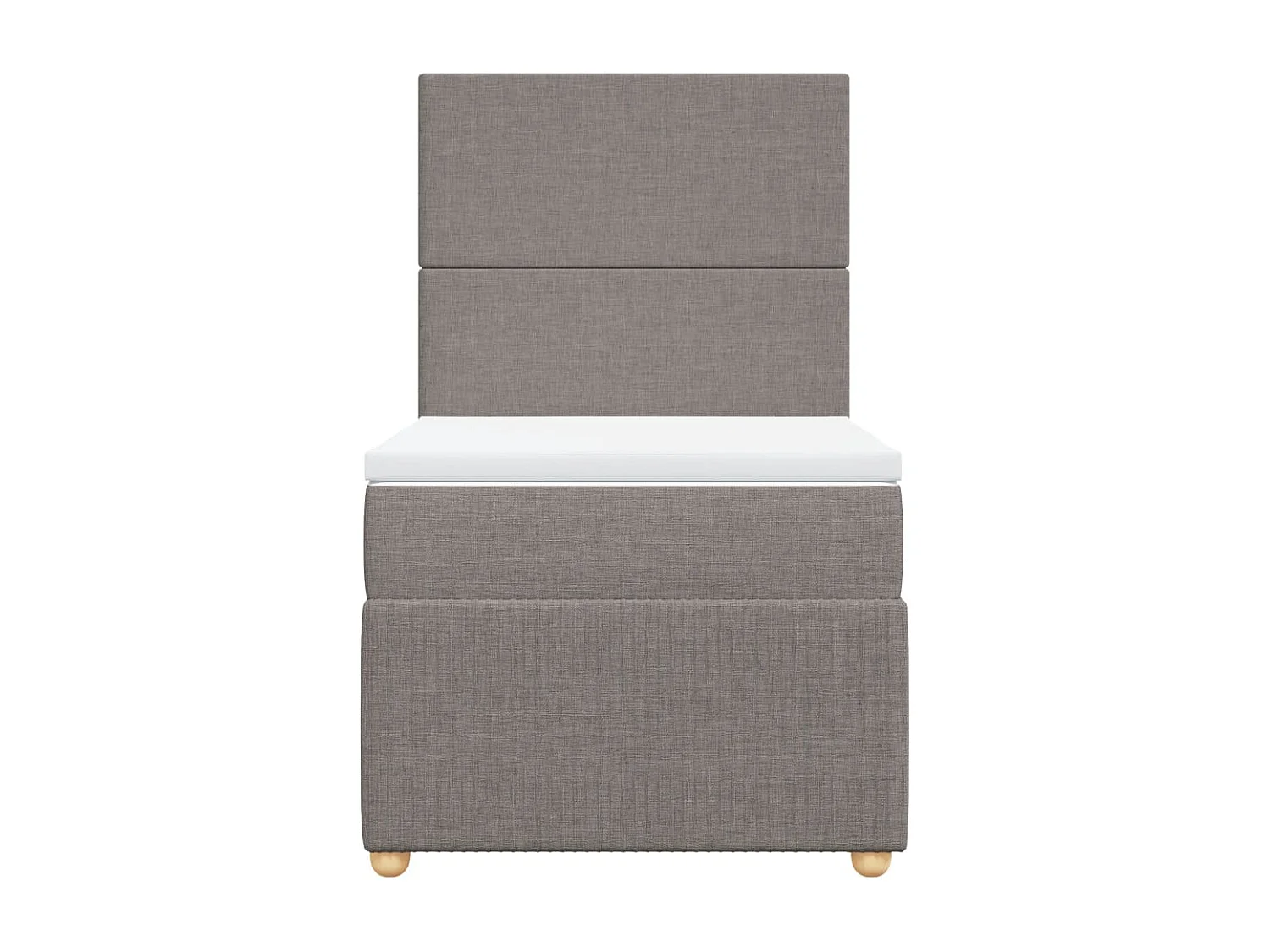 Sommier à lattes de lit avec matelas Taupe 90x200 cm Tissu