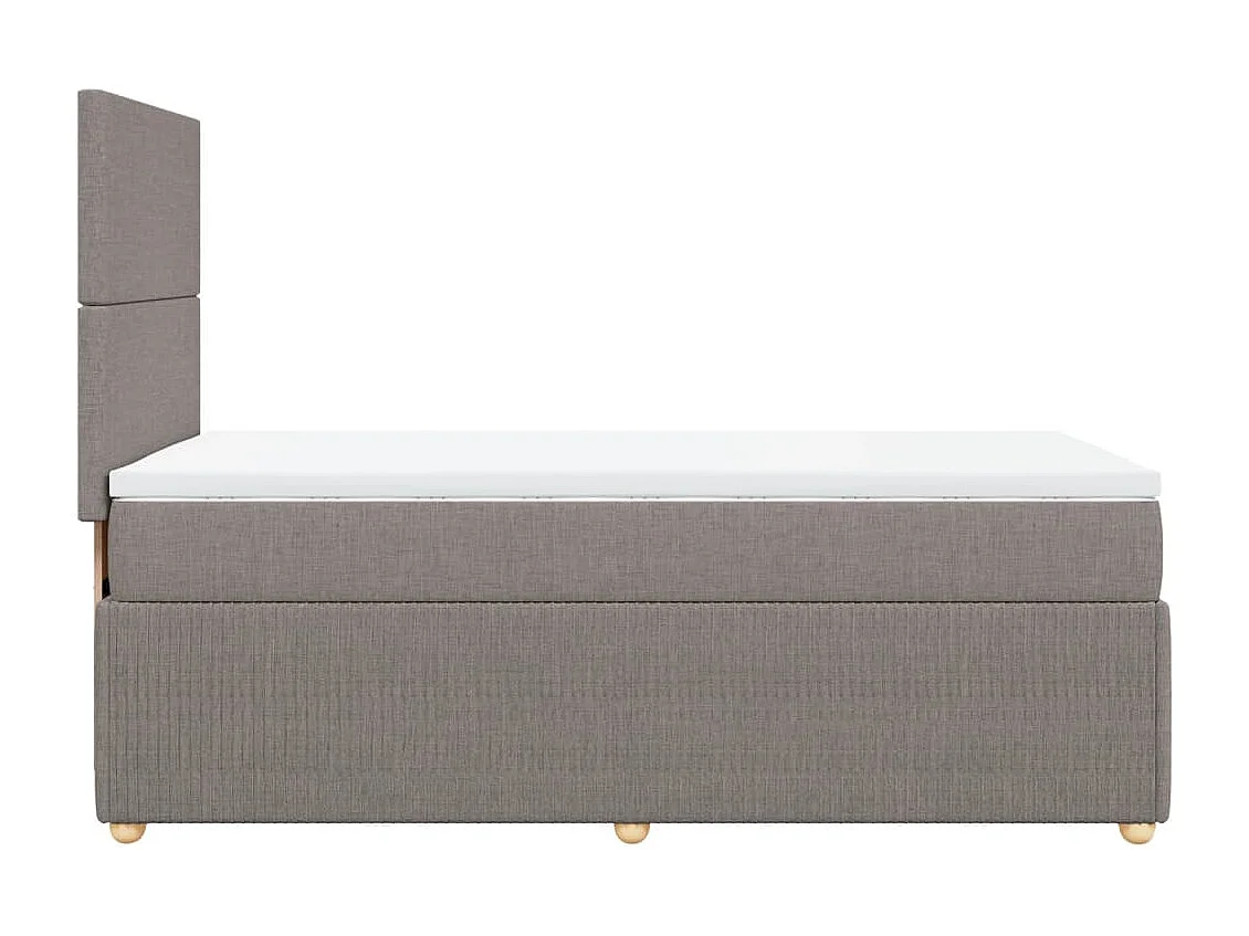 Sommier à lattes de lit avec matelas Taupe 90x200 cm Tissu
