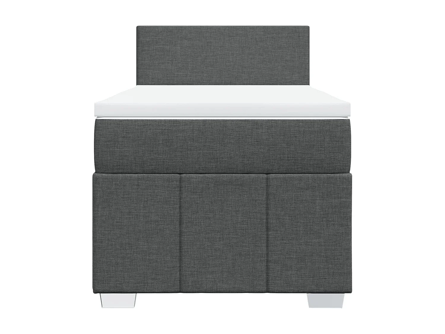 Sommier à lattes de lit avec matelas Gris foncé 80x200 cm Tissu