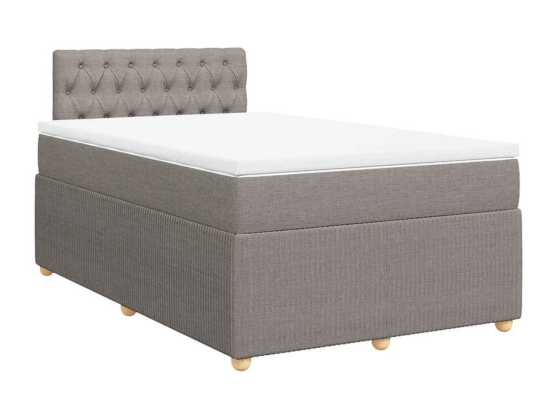 Sommier à lattes de lit avec matelas taupe 120x190 cm tissu