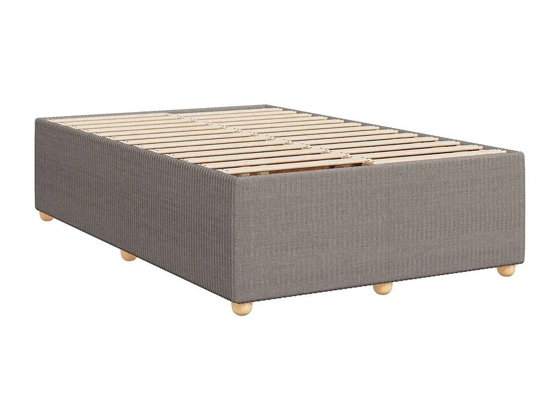 Sommier à lattes de lit avec matelas taupe 120x190 cm tissu