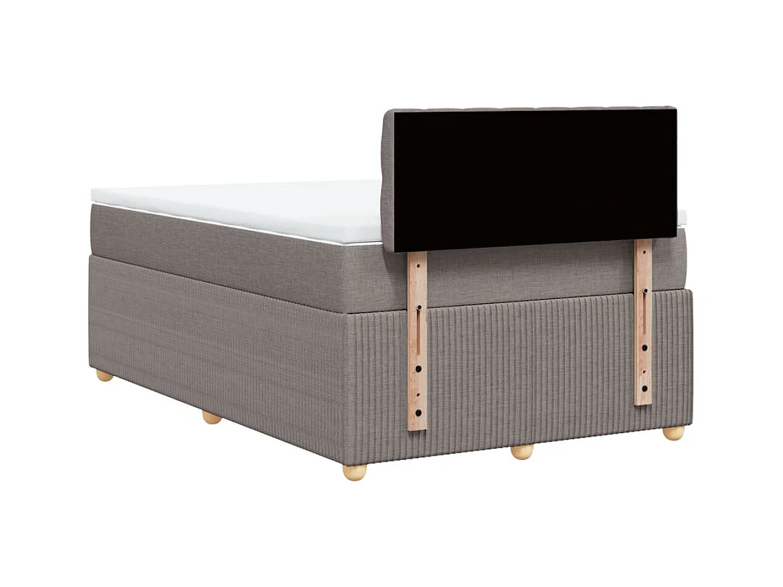 Sommier à lattes de lit avec matelas taupe 120x190 cm tissu