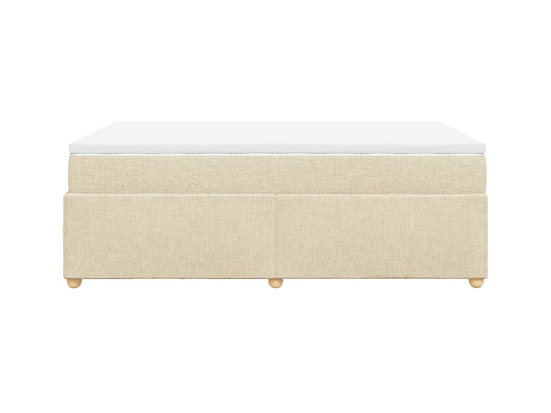 Cama boxspring com colchão 120x190 cm tecido cor creme