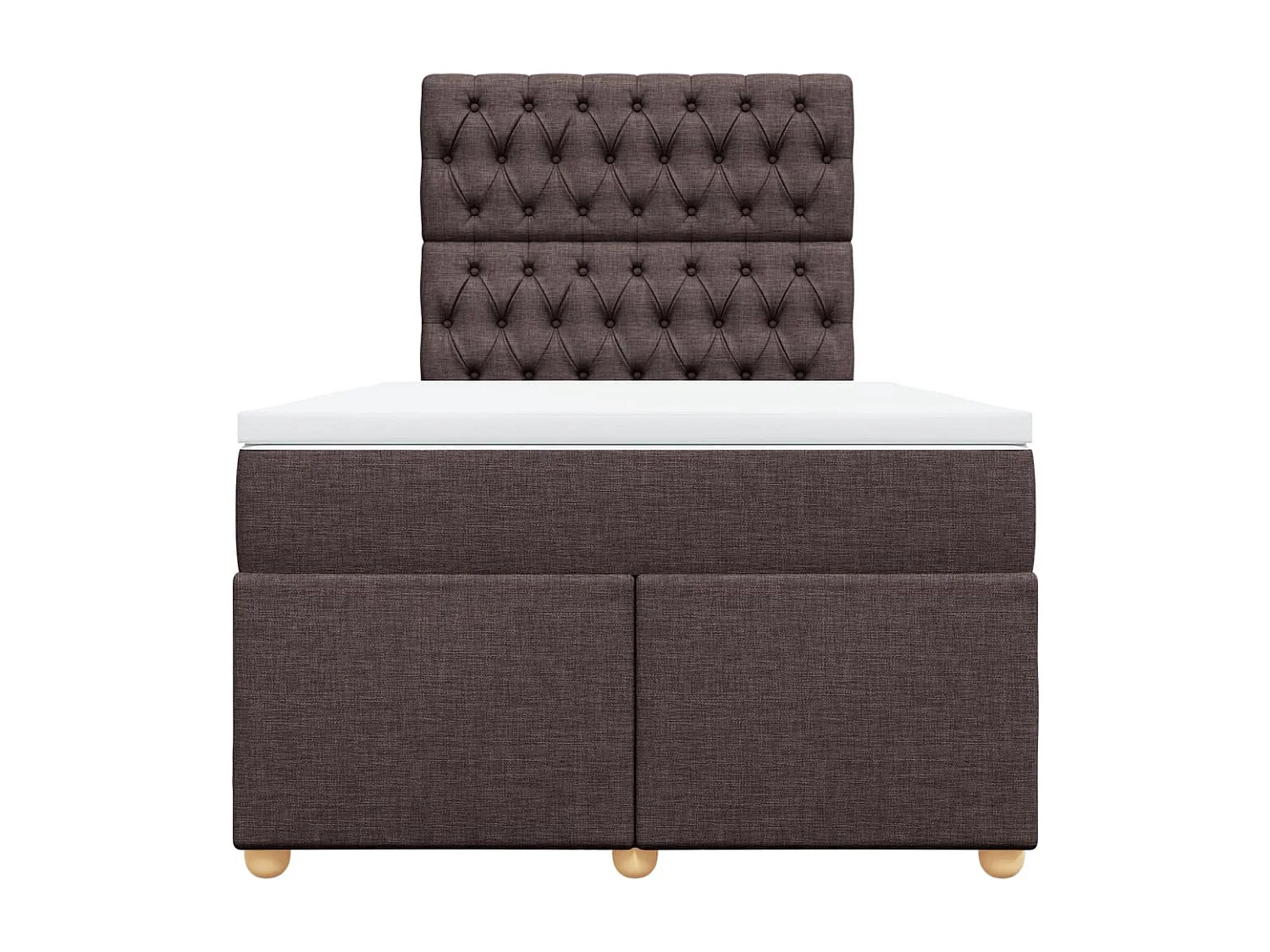 Sommier à lattes de lit avec matelas Marron foncé 120x200 cm