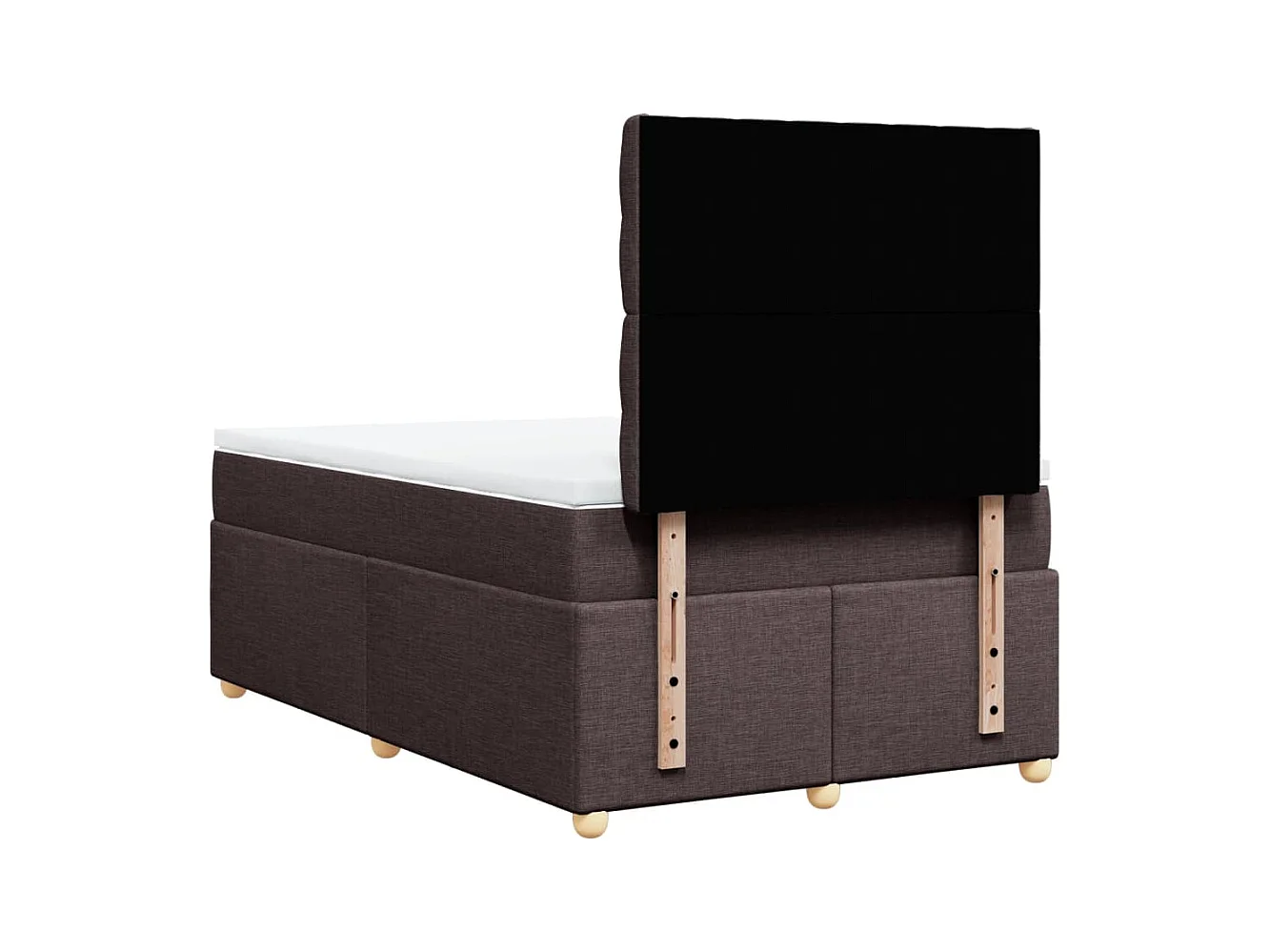 Boxspring met matras stof donkerbruin 120x200 cm