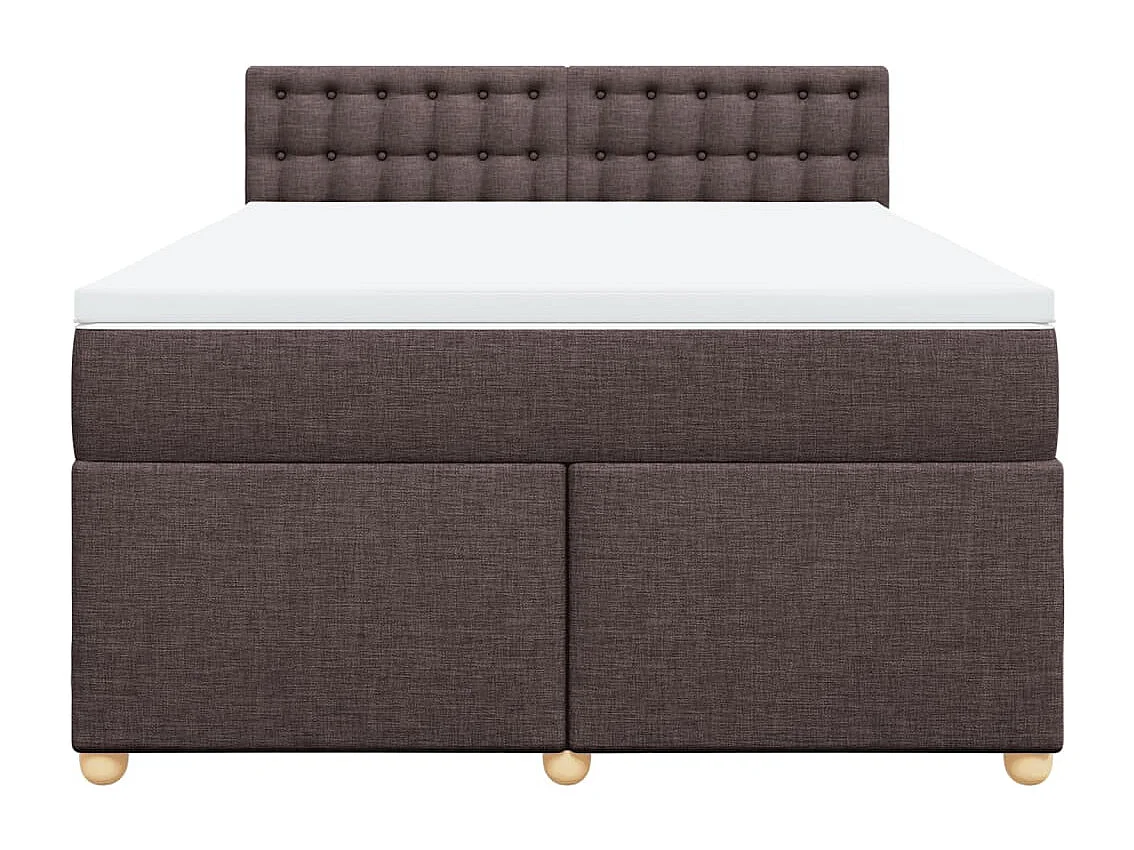 Sommier à lattes de lit avec matelas Marron foncé 140x200 cm