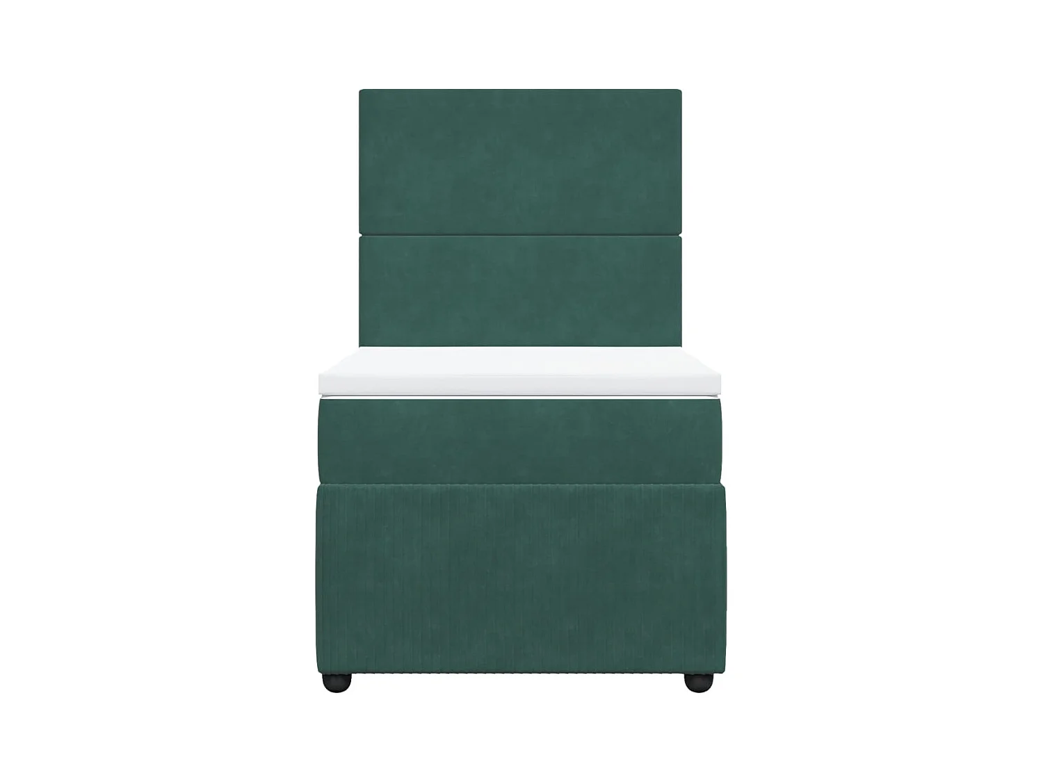 Sommier à lattes de lit avec matelas Vert foncé 90x190 cm