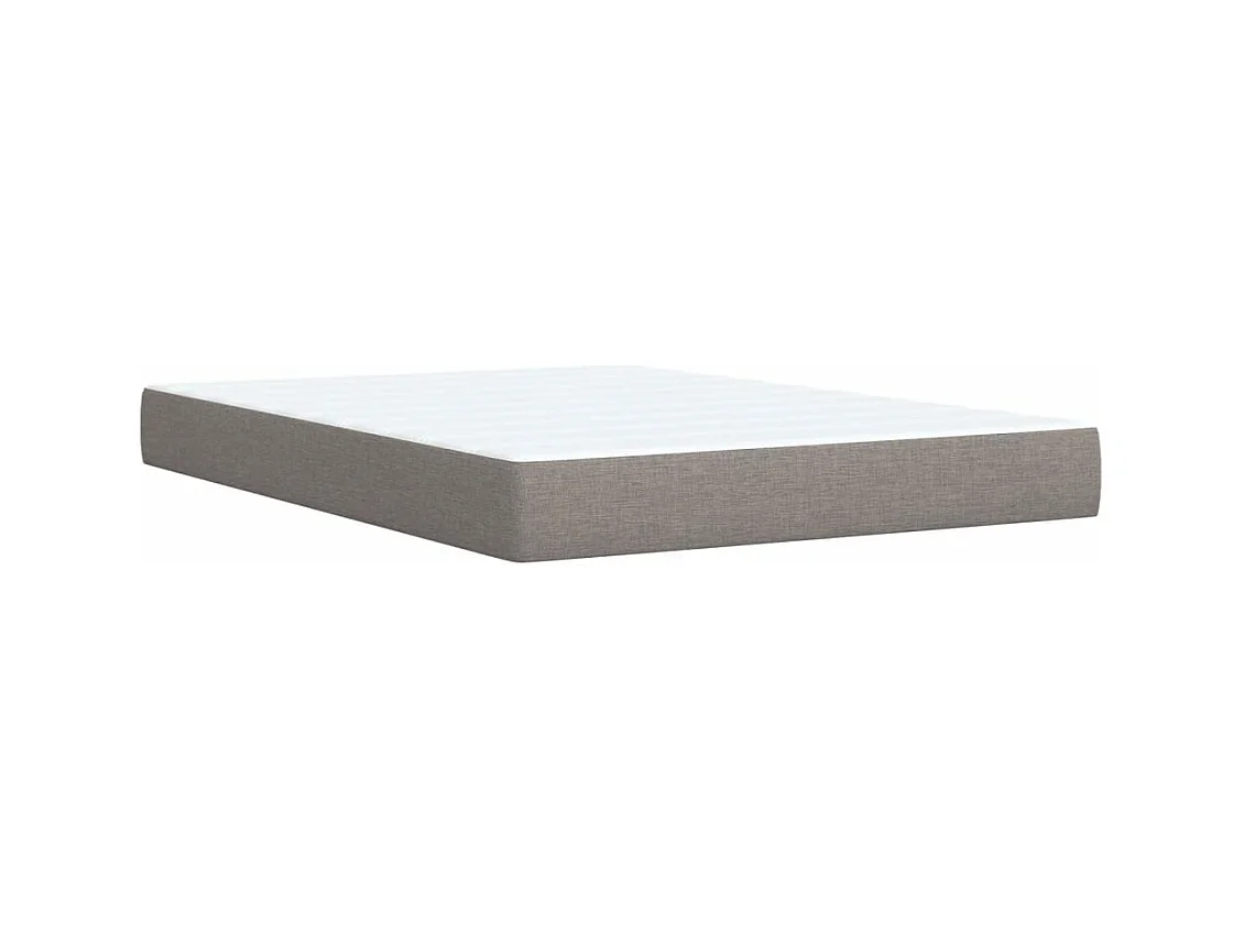 Sommier à lattes de lit avec matelas Taupe 140x200 cm Tissu