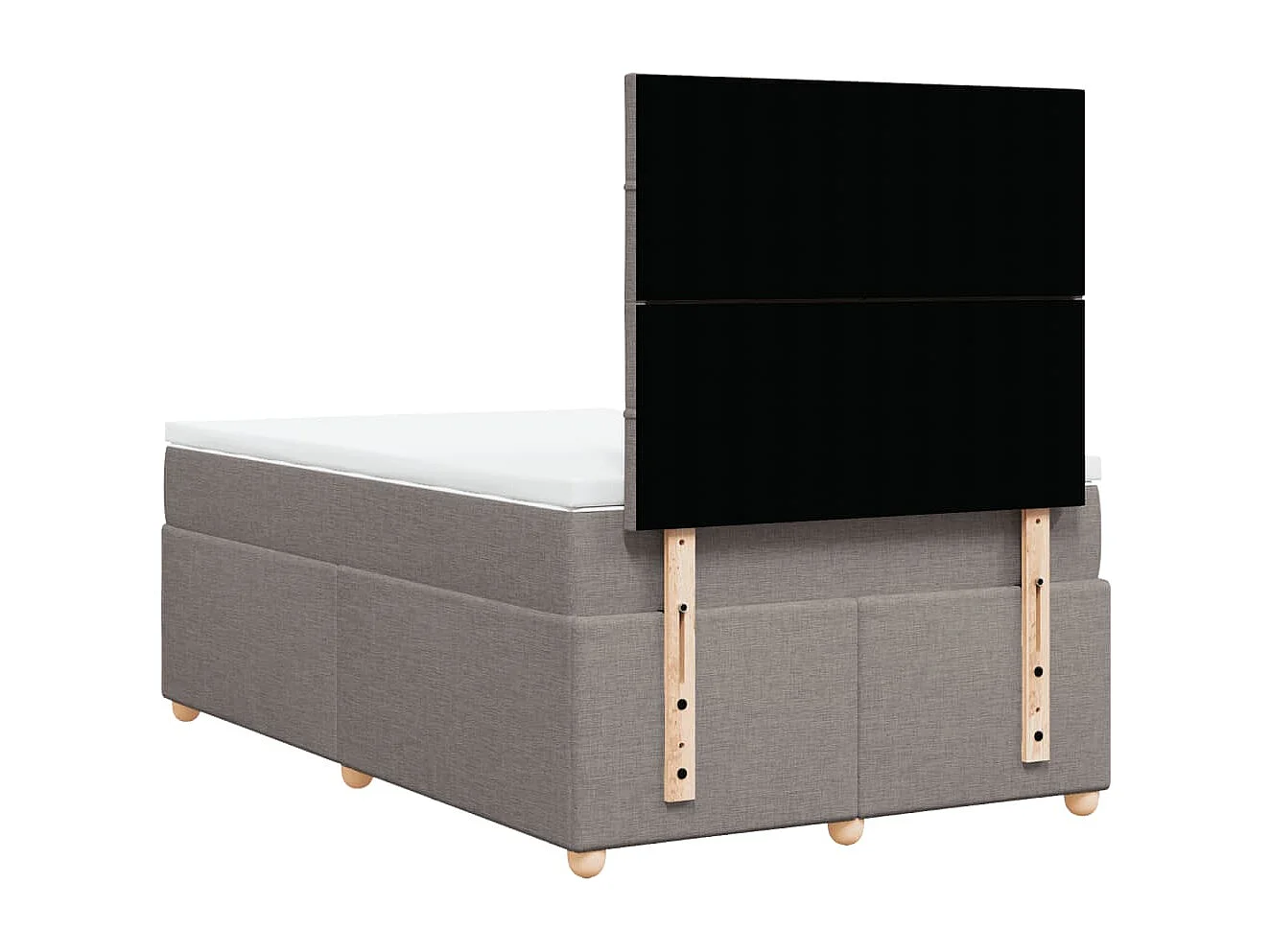 Sommier à lattes de lit avec matelas taupe 120x190 cm tissu