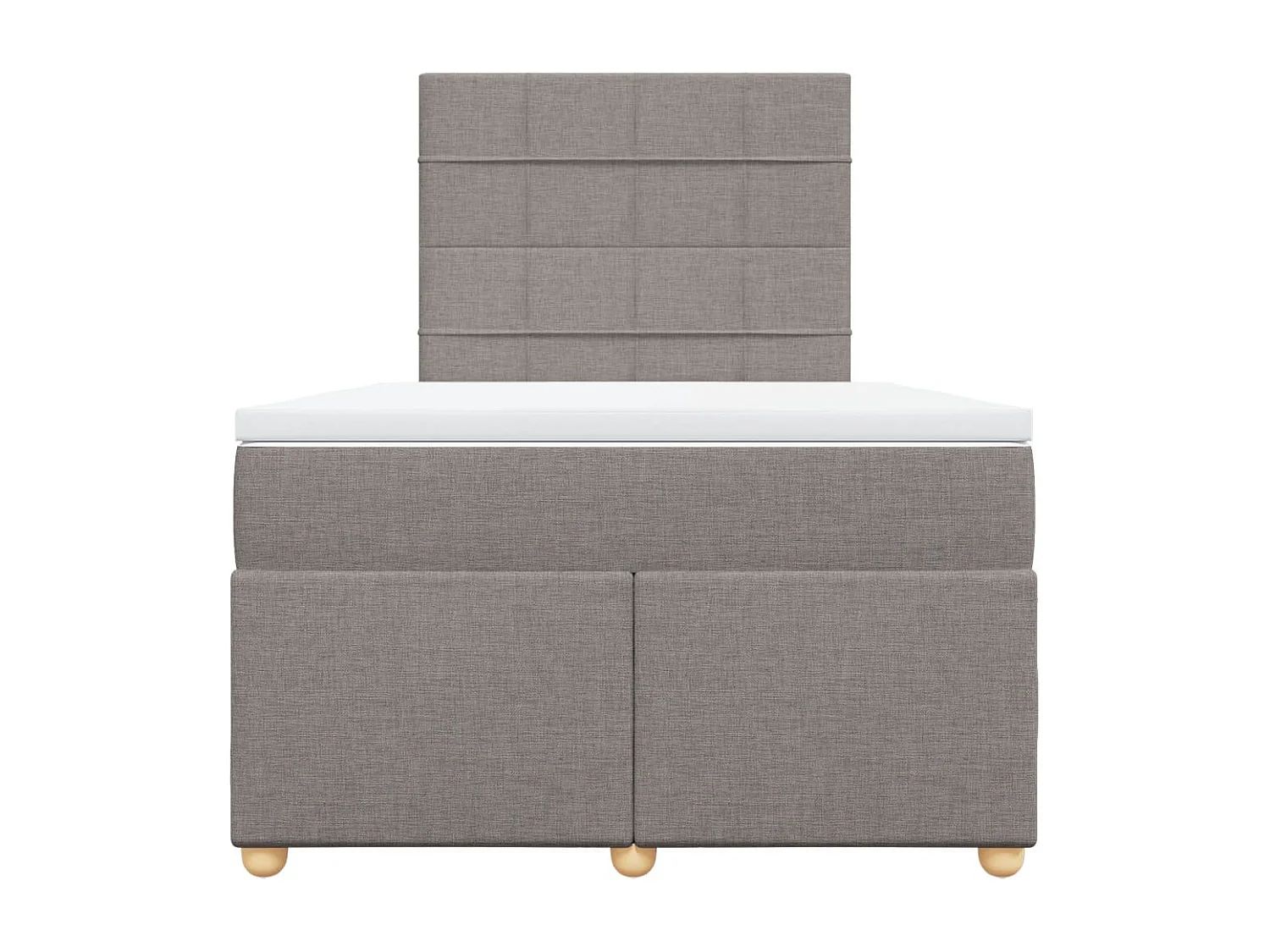 Sommier à lattes de lit avec matelas taupe 120x190 cm tissu
