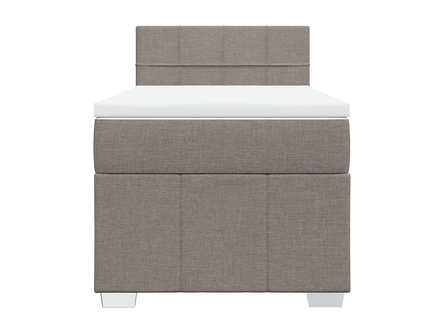 Sommier à lattes de lit avec matelas Taupe 90x190 cm Tissu